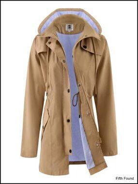 SaphiRose Women's Waterproof Rain Jacket Hooded Outdoor Coat